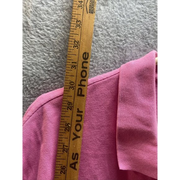 POLO RALPH LAUREN  Men XL Pink Short Sleeve SHIRT Logo 3 Buttons Vintage Classic - Picture 4 of 5